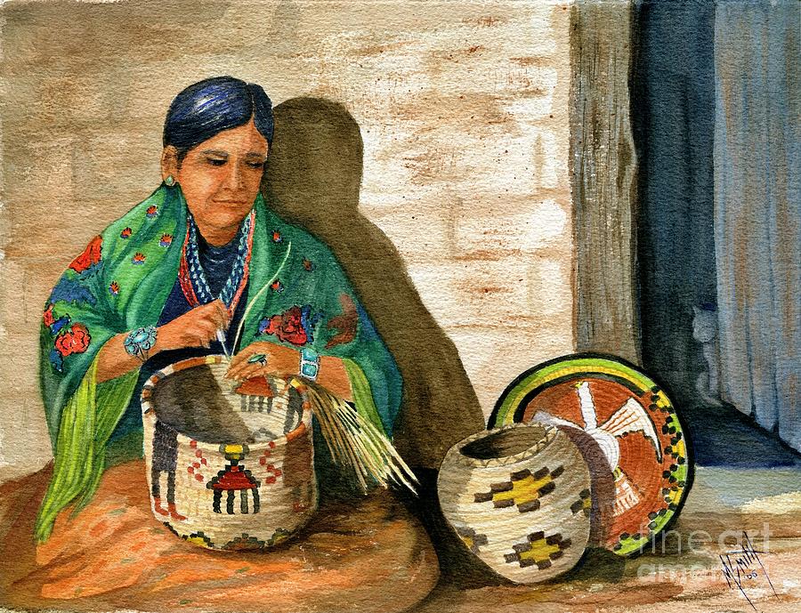 hopi basket weaver painting