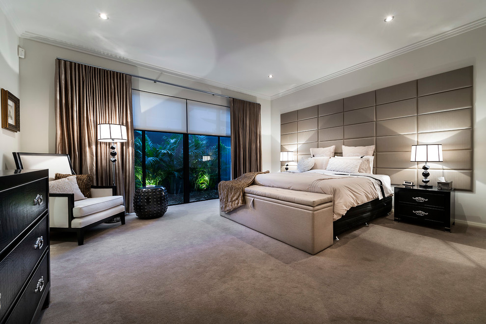 large contemporary bedroom interior