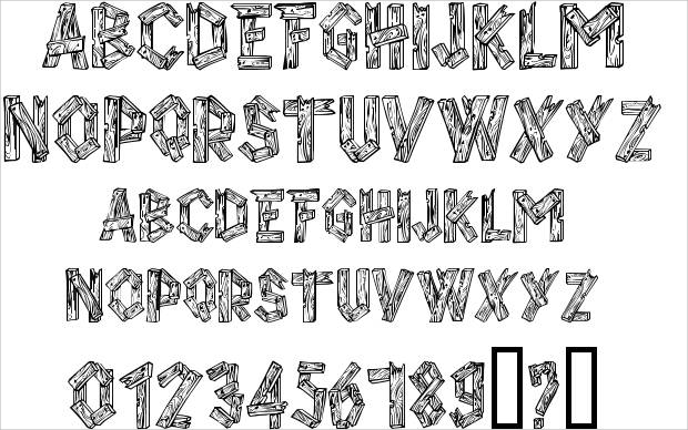 wood type font