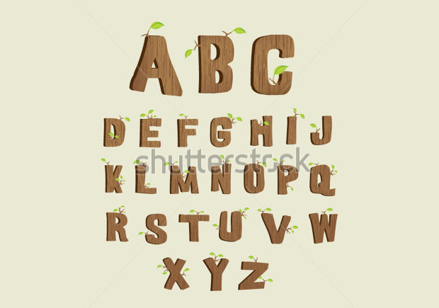 wood font