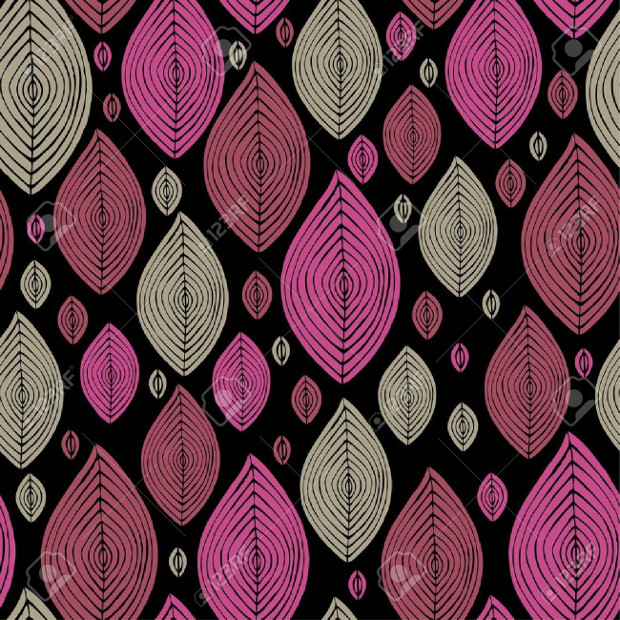 pink and grey color leaves seamless pattern