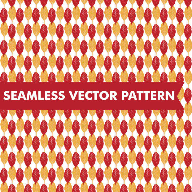fall leaves vector floral pattern