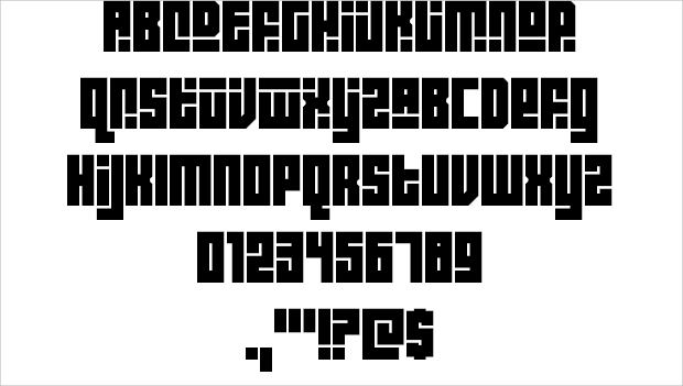blocky font style