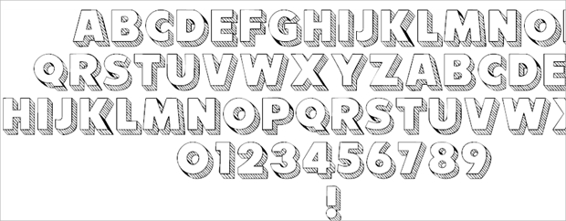 blocky letter font