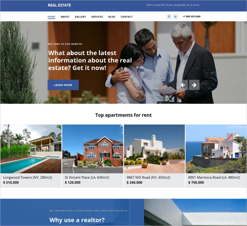cool real estate agency theme