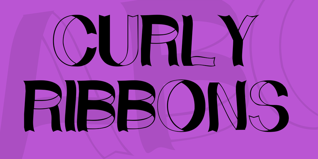 curly ribbon font