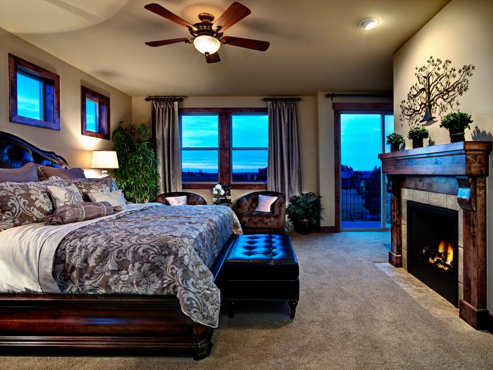 Bedroom With Fireplace Colors