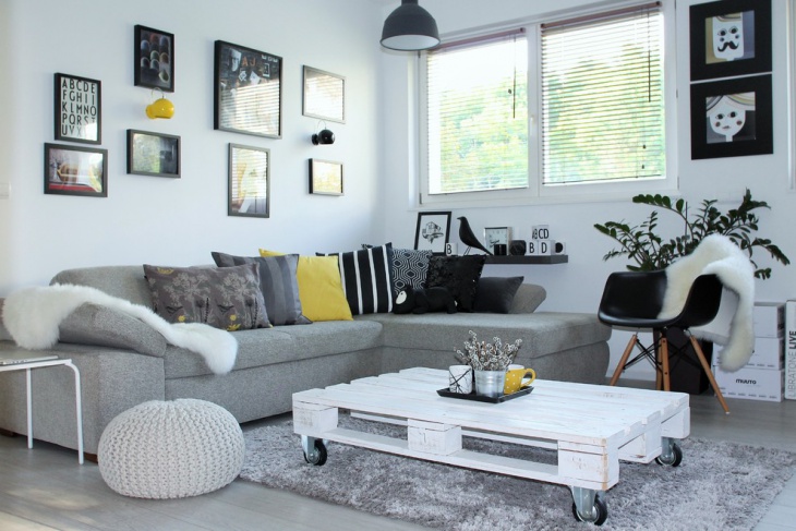 living room with scandinavian design
