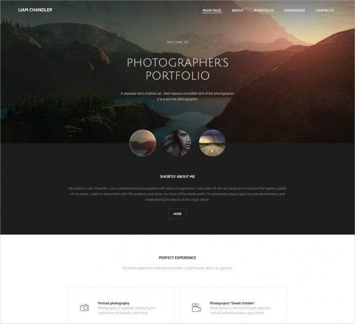 8+ Best Photographer Website Themes & Templates Design Trends