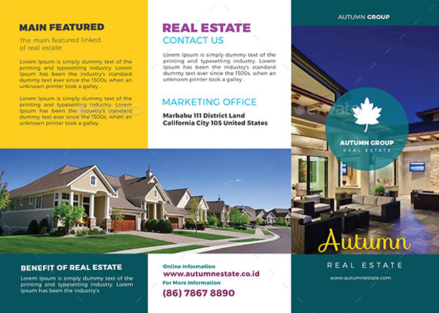 Autumn Real Estate Trifold Brochures