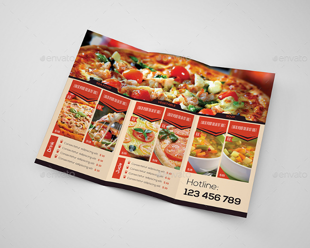 Pizza Restaurant - Trifold Brochure