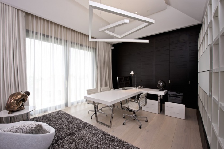 bright white home office idea