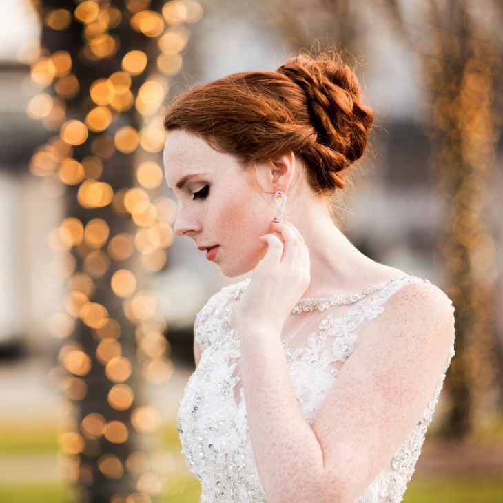 simple wedding updo hairstyle 
