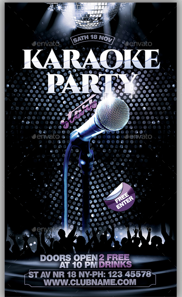 Party Karaoke Flyer