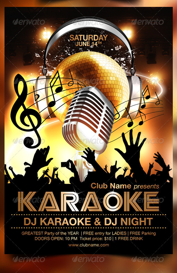 Breakdance Karaoke Flyer