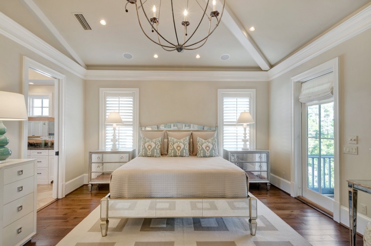 classic look neutral bedroom design