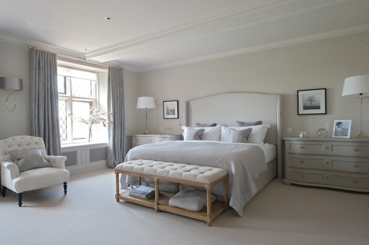 white color palette bedroom design