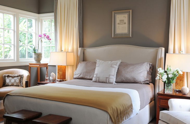 simple earth tone color bedroom design
