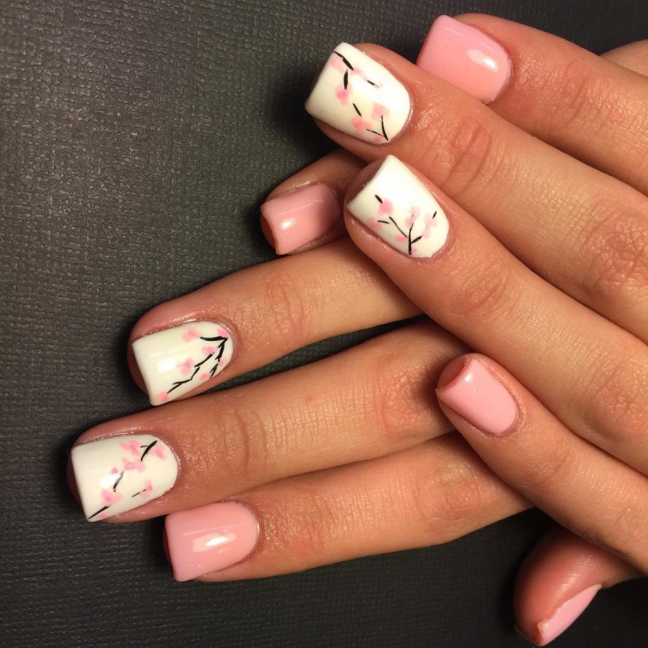 cherry blossom nail ideas