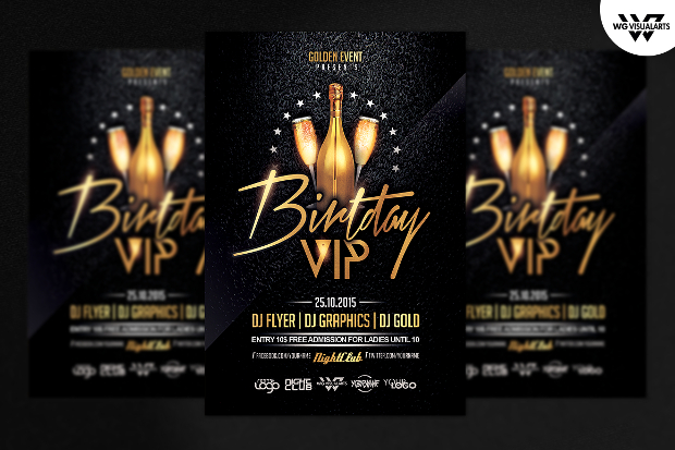 Birthday VIP Flyer Template