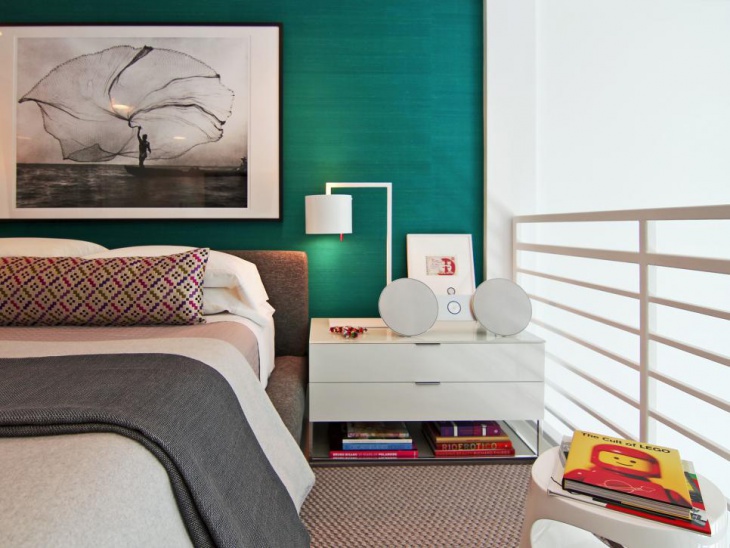 modern teal loft bedroom furniture designs