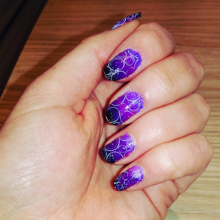 elegant purple nail design