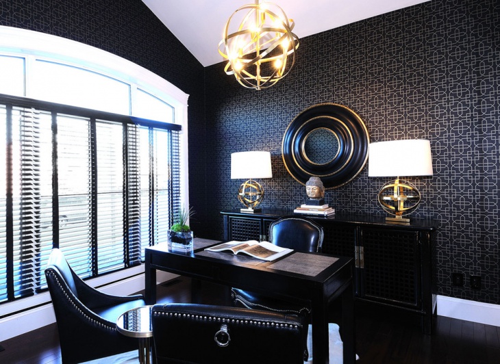 luxury office with rich interior design