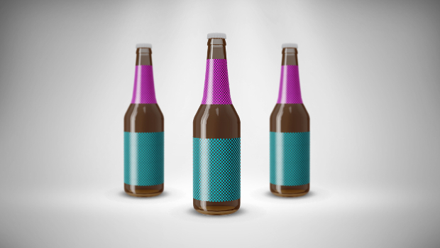 realistic beer bottle mockup