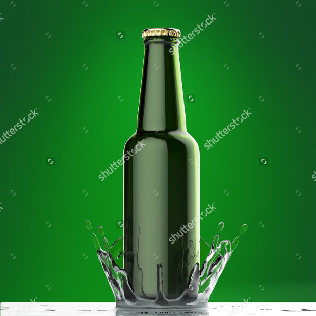 classy beer bottle mockup design