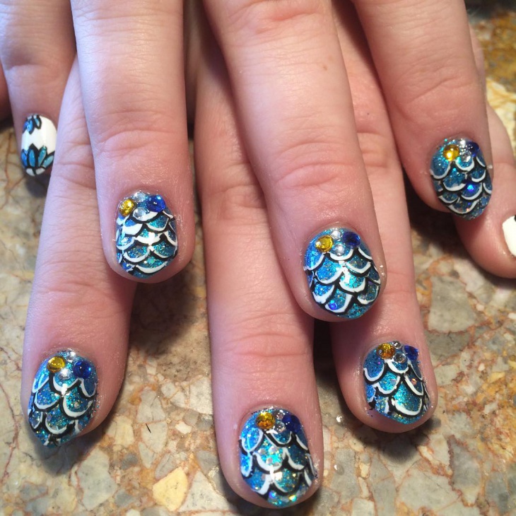 glorious mermaid nail ideas