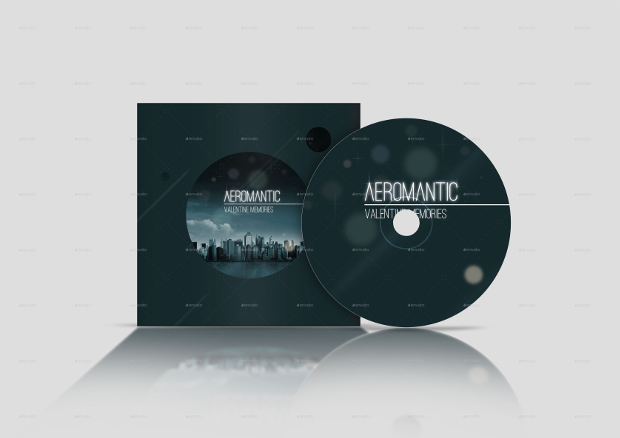 modern cd dvd cover and case mockup