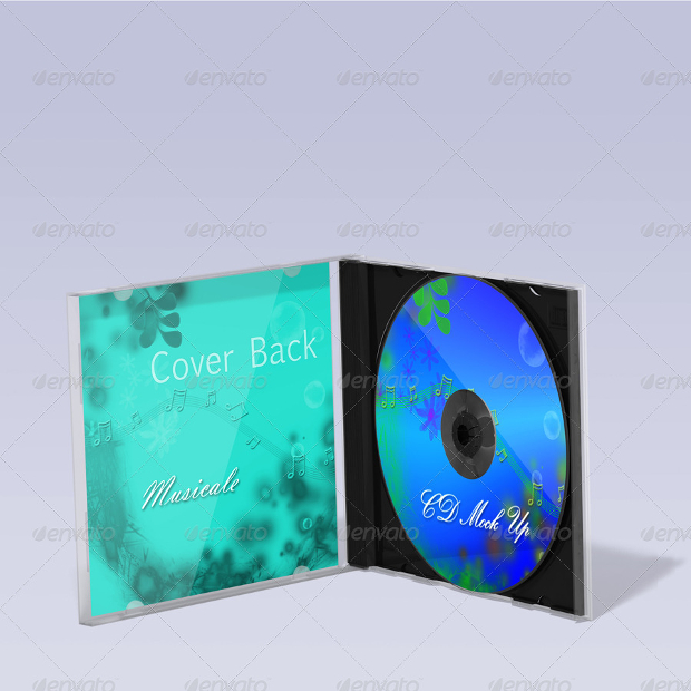 layered cd dvd and case mock up