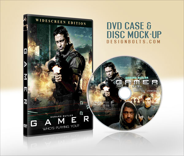 cd dvd case and disc cover mock up psd