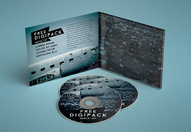 digipack cd dvd cover mockup