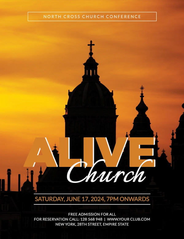 alive church conference flyer 