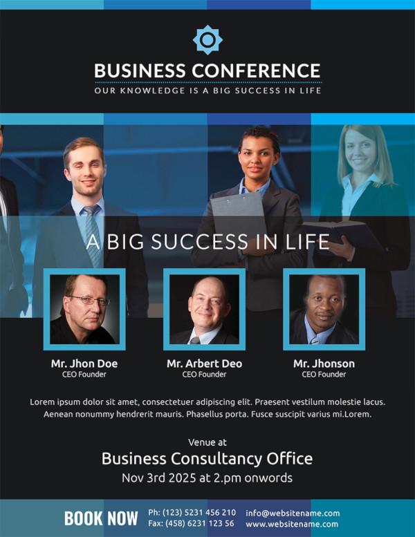 business conference flyer template