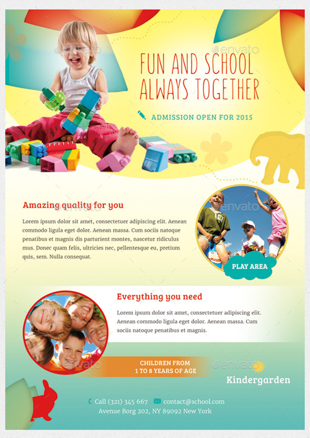 Colorful Child Care Flyer