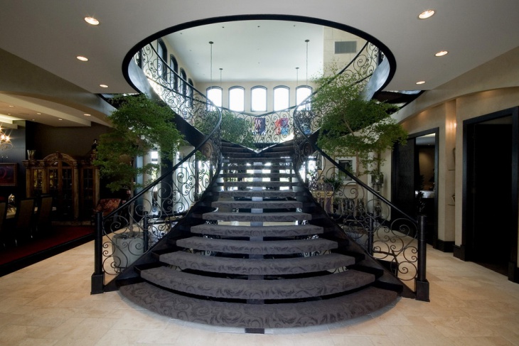 awesome t shaped stair case design
