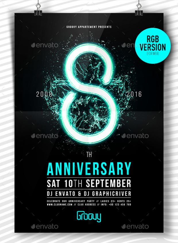 dj envato anniversary flyer