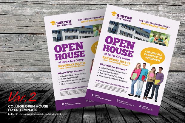 College Open House Flyer Design