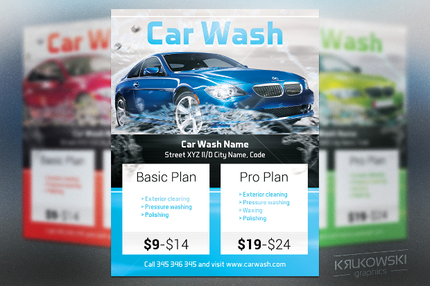 Car wash Psd Flyer Design