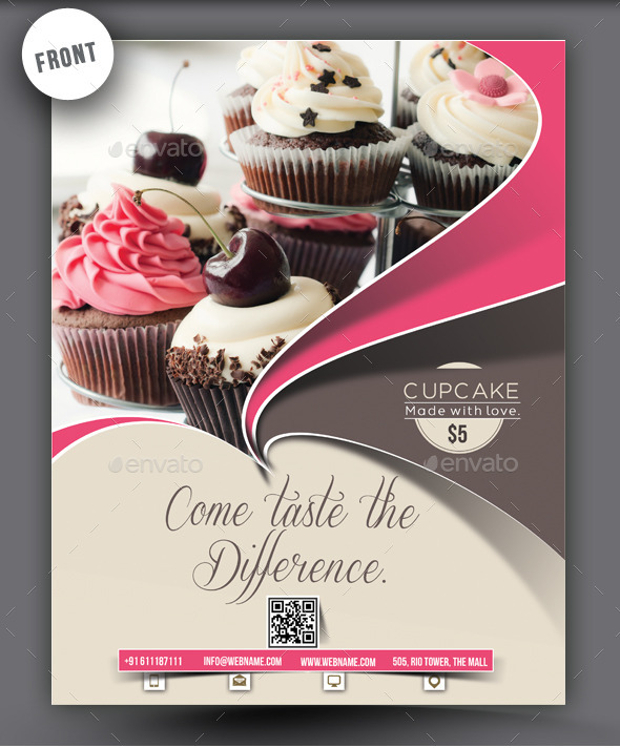 25+ Cupcake Flyer Design, PSD Download | Design Trends - Premium PSD