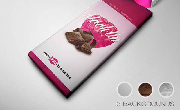 free chocolate package mock up in psd1