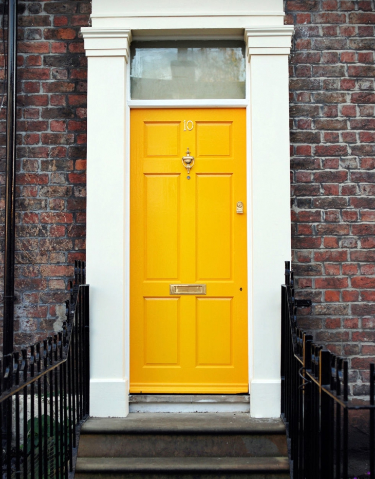 lemon yellow door