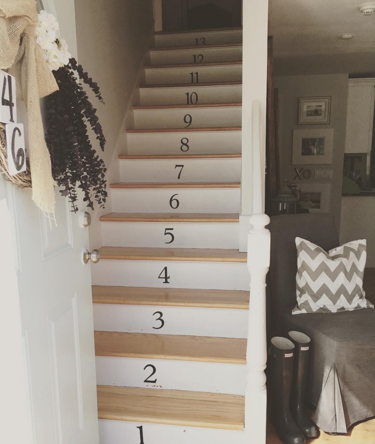 numbered stairs