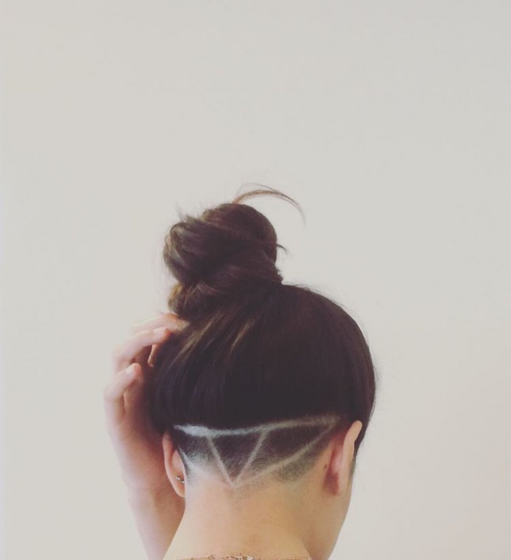 undercut top knot hairstyle