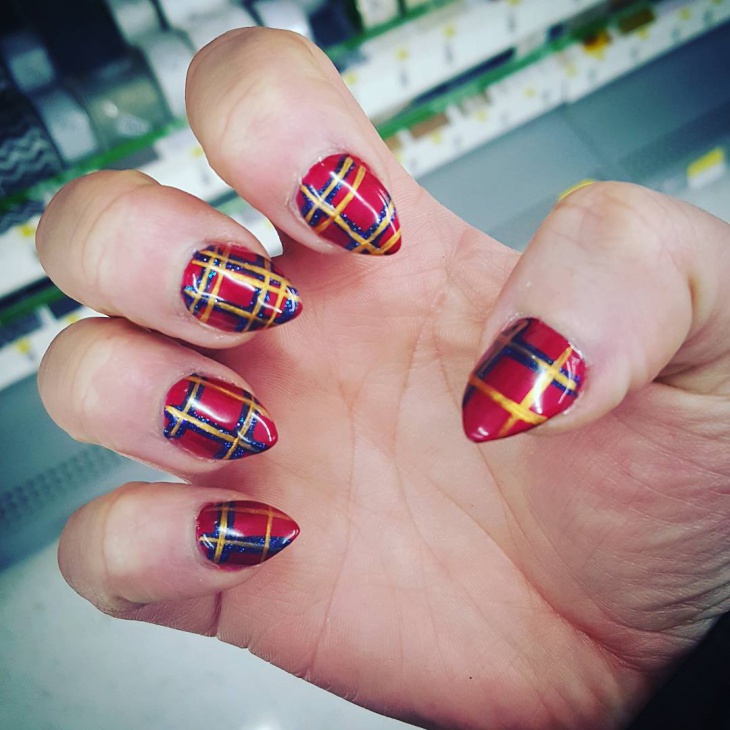 20+ Plaid Nail Art Designs, Ideas Design Trends Premium PSD, Vector