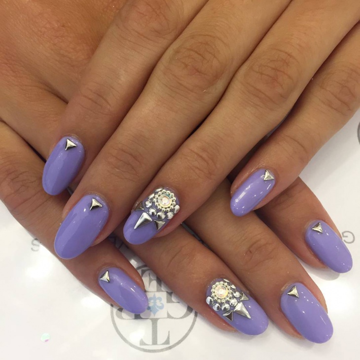 cute purple nail design