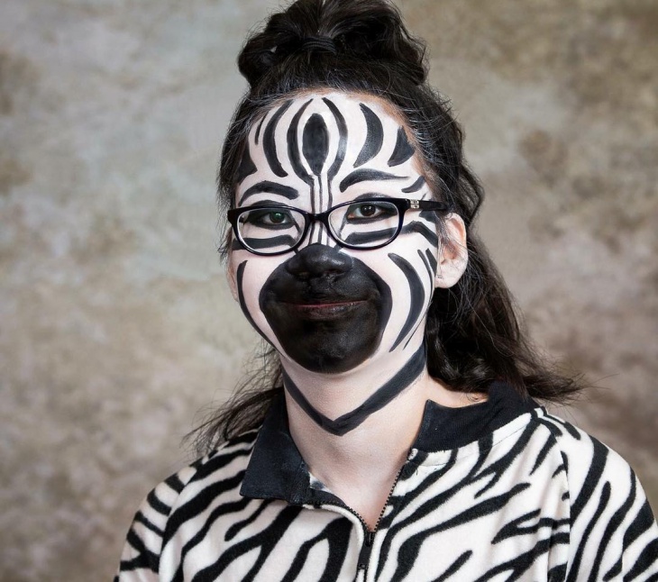 full zebra makeup