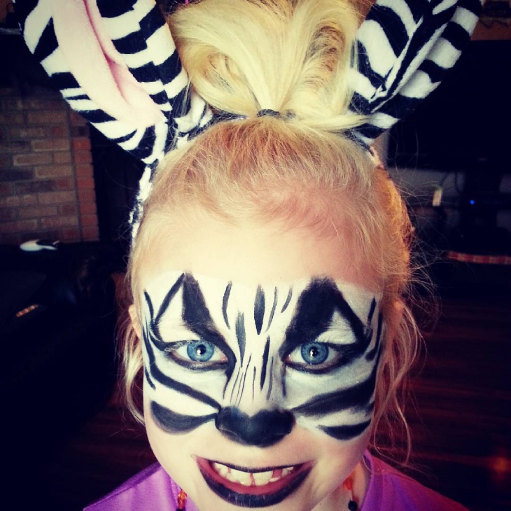 zebra makeup for kid